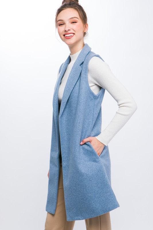 LOVE TREE JQ Fleece Long Line Vest, 4 Colors - SwagglyLife Home & Fashion