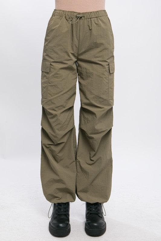 LOVE TREE Loose Fit Parachute Cargo Pants - SwagglyLife Home & Fashion