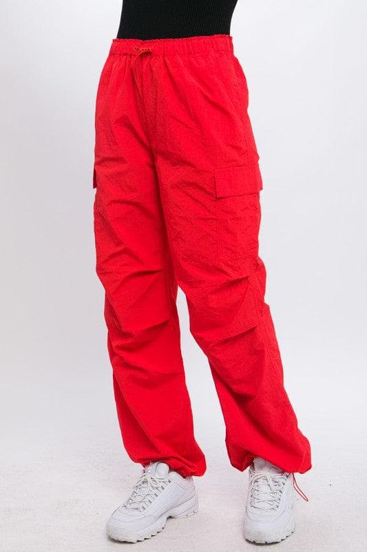 LOVE TREE Loose Fit Parachute Cargo Pants - SwagglyLife Home & Fashion
