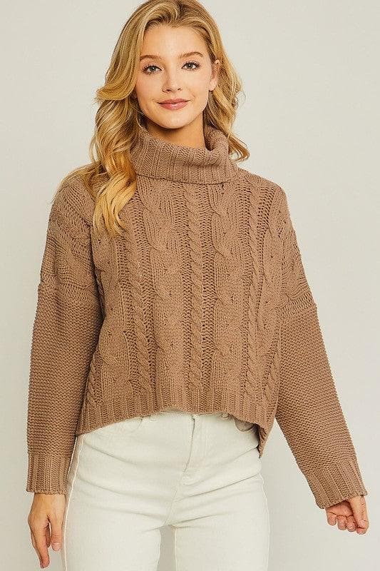 LOVE TREE Turtle Neck Sweater, 4 Colors - SwagglyLife Home & Fashion