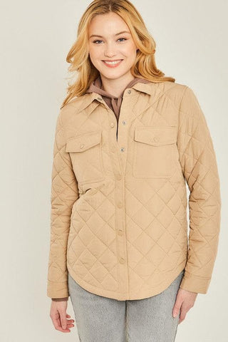 LOVE TREE Woven Solid Bust Pocket Shacket, 6 Colors - SwagglyLife Home & Fashion