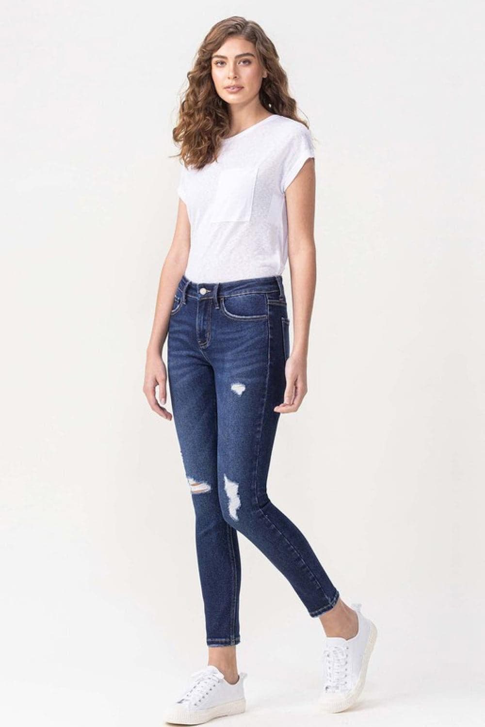 LOVERVET Chelsea Midrise Crop Skinny Jeans - SwagglyLife Home & Fashion