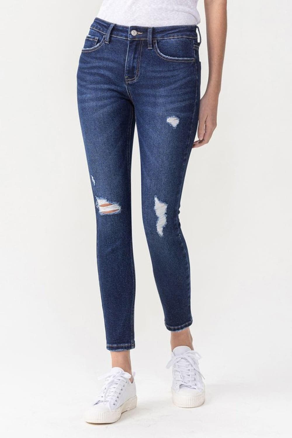 LOVERVET Chelsea Midrise Crop Skinny Jeans - SwagglyLife Home & Fashion