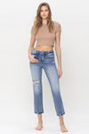 Lovervet Full Size Lena High Rise Crop Straight Jeans - SwagglyLife Home & Fashion