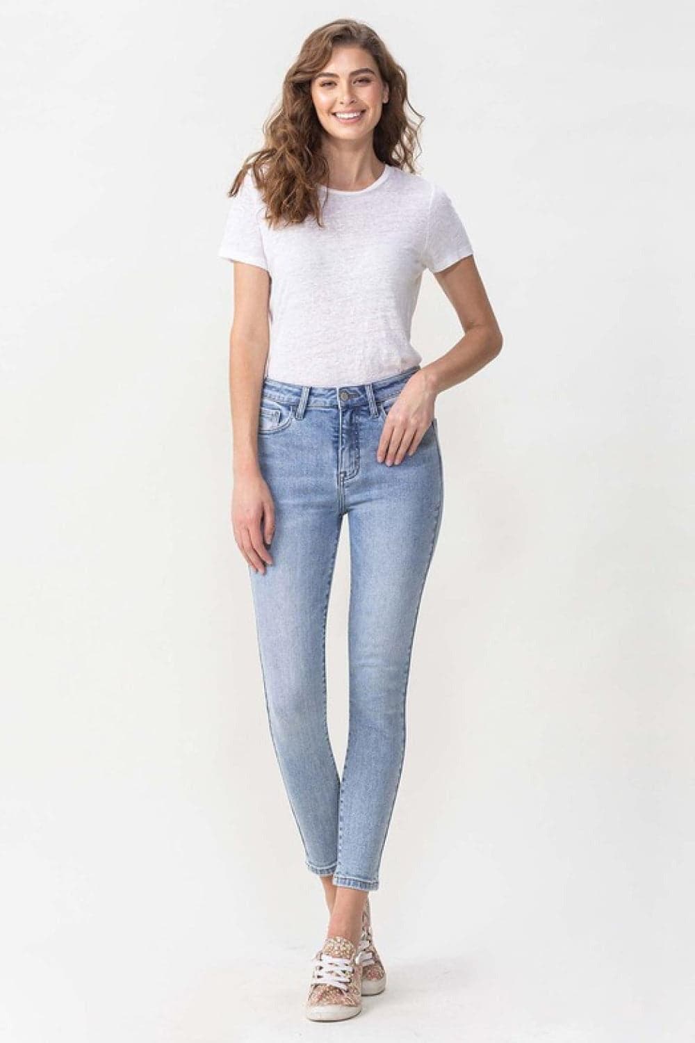 LOVERVET Full Size Talia High Rise Crop Skinny Jeans - SwagglyLife Home & Fashion