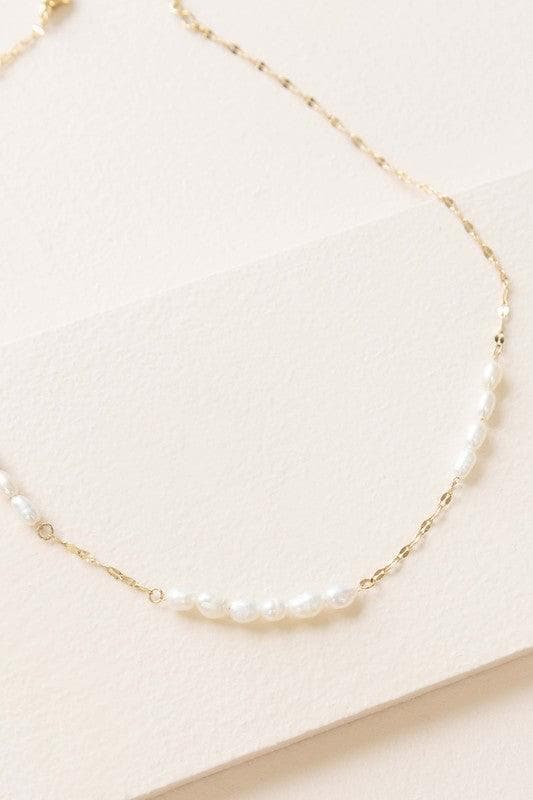 LOVODA Laguna Pearl Necklace, 14k Gold Plated - SwagglyLife Home & Fashion