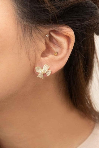 LOVODA Ribbon Stud Earrings - SwagglyLife Home & Fashion