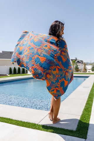 Luxury Beach Towel in Bird Of Paradise - SwagglyLife Home & Fashion