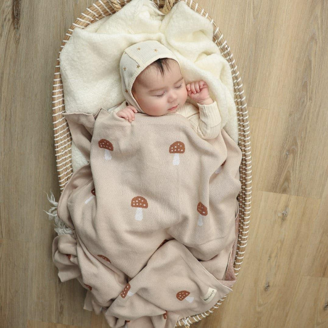 Luxury Knit Mushroom Swaddle Baby Blanket - SwagglyLife Home & Fashion