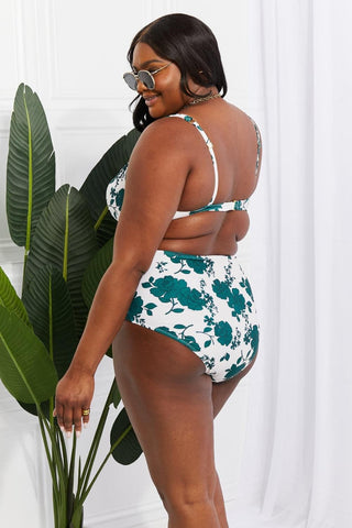 Marina West Swim Take A Dip Twist High-Rise Bikini in Forest - SwagglyLife Home & Fashion