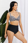 Marina West Swim Take A Dip Twist High-Rise Bikini in Leopard - SwagglyLife Home & Fashion