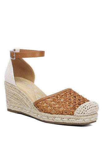 Mason Pin Buckle Wedge Heel Espadrilles - SwagglyLife Home & Fashion