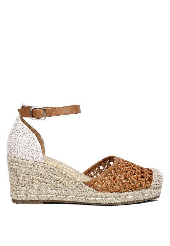 Mason Pin Buckle Wedge Heel Espadrilles - SwagglyLife Home & Fashion