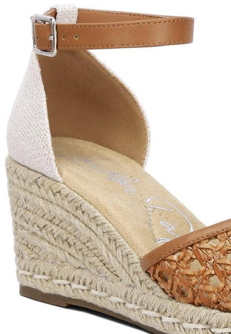 Mason Pin Buckle Wedge Heel Espadrilles - SwagglyLife Home & Fashion