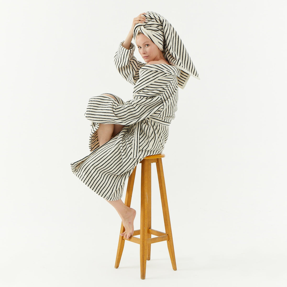 Melika Unisex Striped Robe