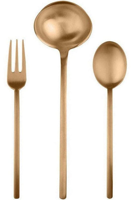 MEPRA 3 Pc Serving Set (Fork, Spoon and Ladle)| DUE ICE ORO - SwagglyLife Home & Fashion