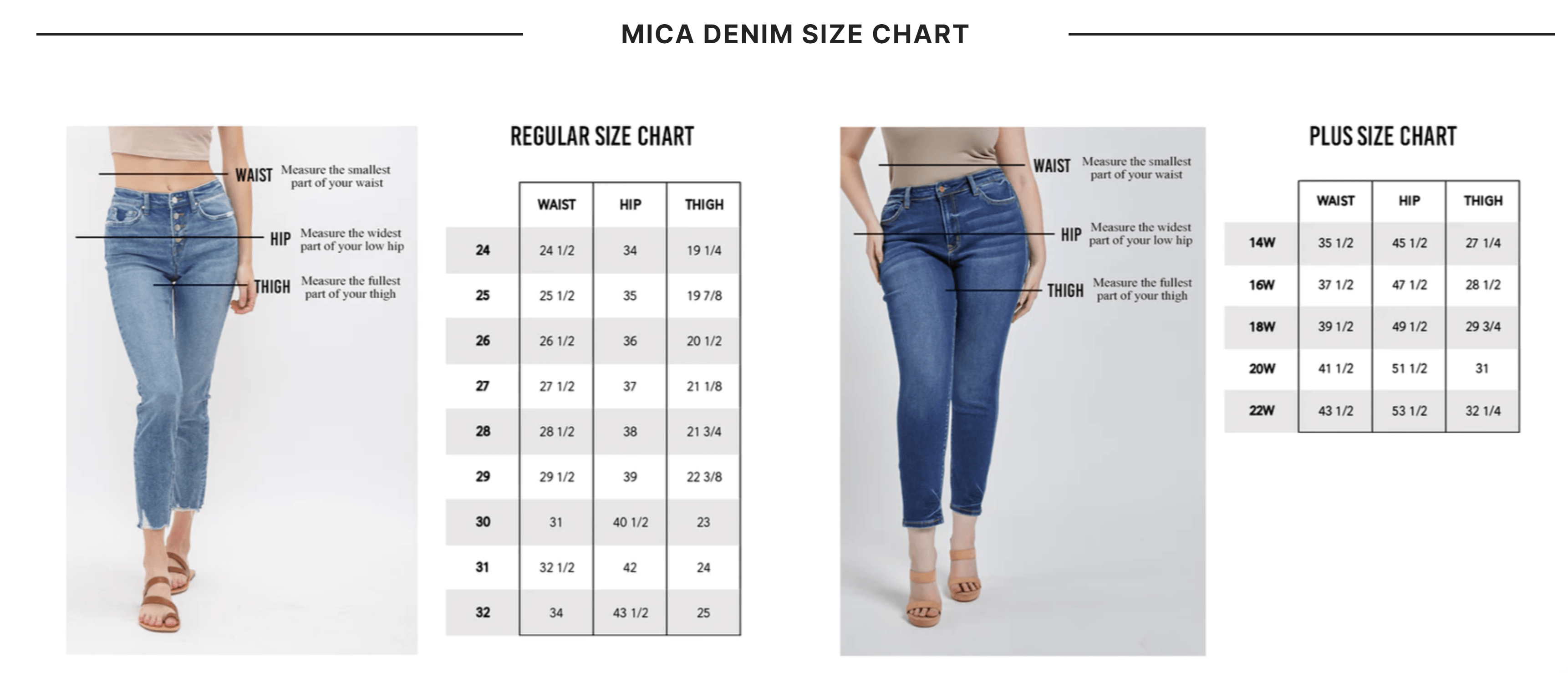 Mica Denim Hope High Rise Wide Leg Jeans - SwagglyLife Home & Fashion