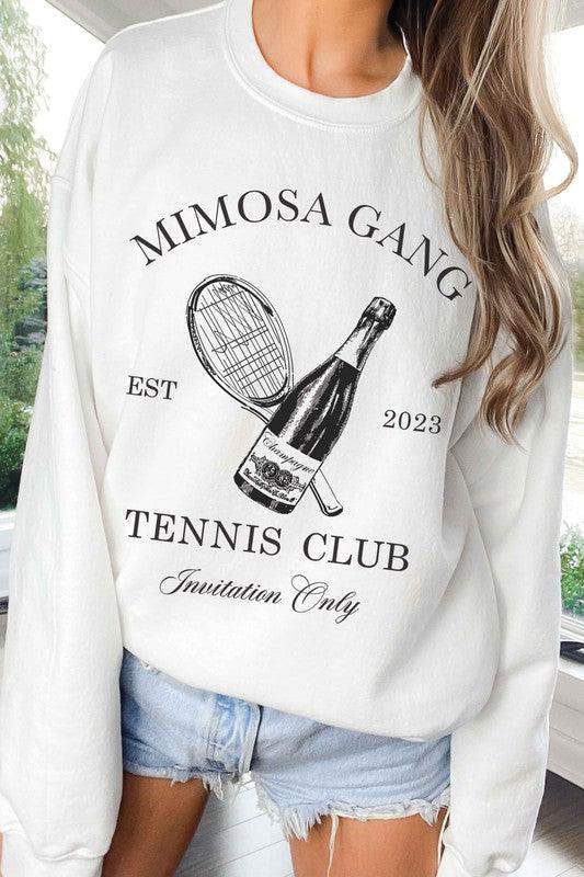 MIMOSA GANG TENNIS CLUB Graphic Sweatshirt - SwagglyLife Home & Fashion