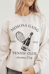 MIMOSA GANG TENNIS CLUB Graphic Sweatshirt - SwagglyLife Home & Fashion