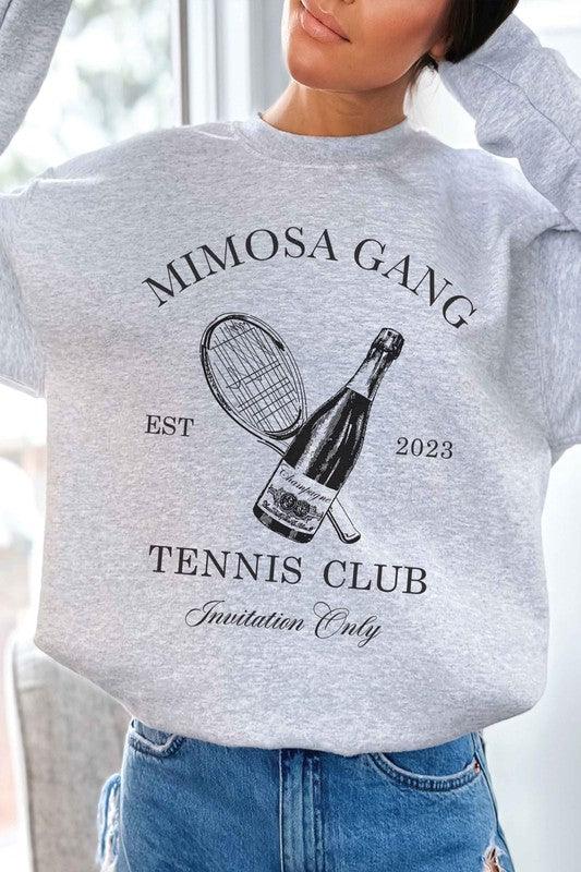 MIMOSA GANG TENNIS CLUB Graphic Sweatshirt - SwagglyLife Home & Fashion