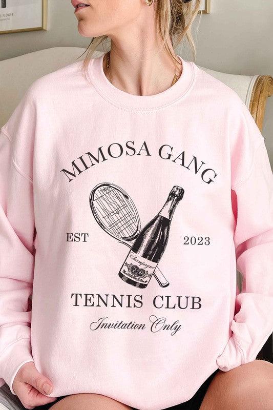 MIMOSA GANG TENNIS CLUB Graphic Sweatshirt - SwagglyLife Home & Fashion