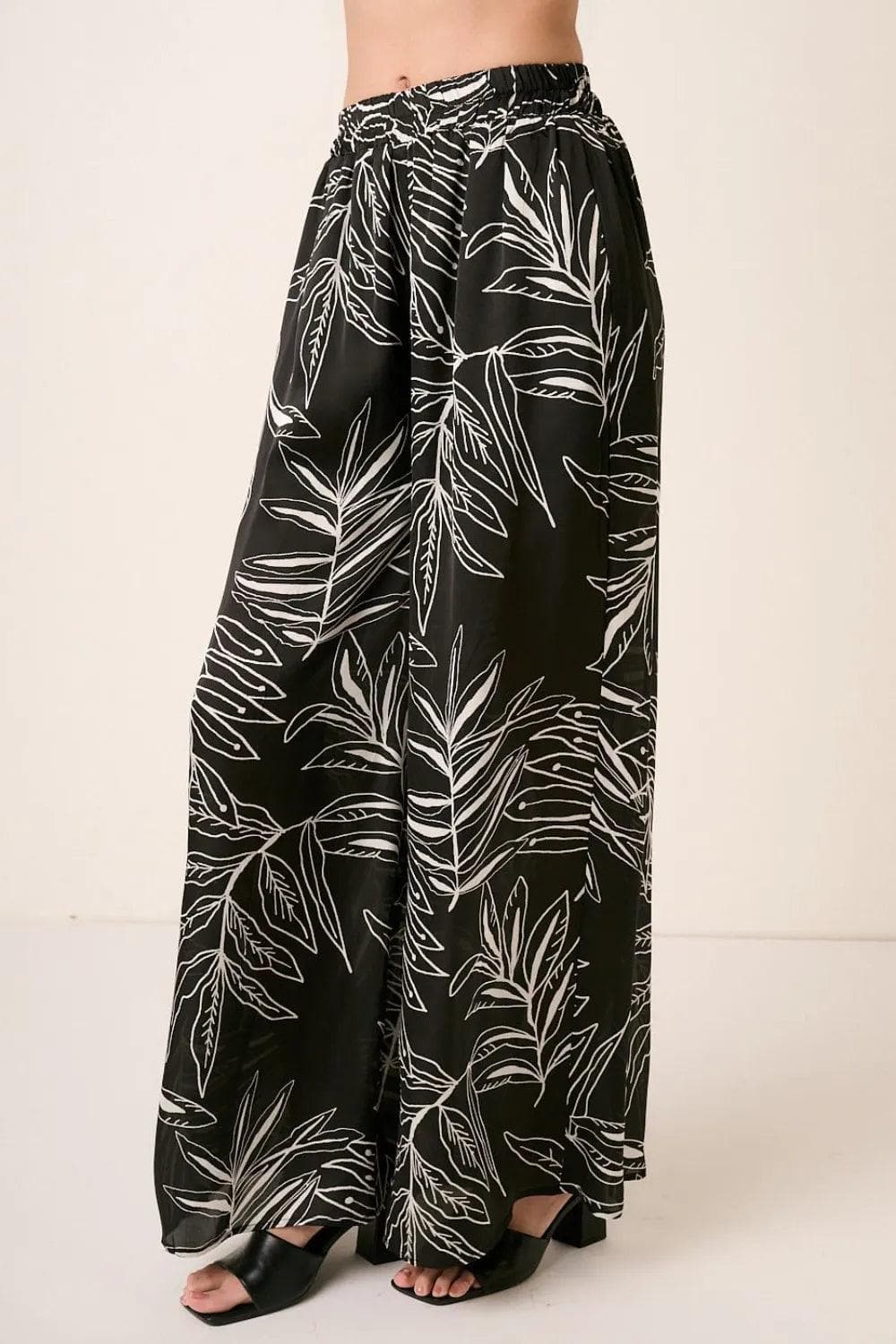 Mittoshop Printed Wide Leg Pants - SwagglyLife Home & Fashion