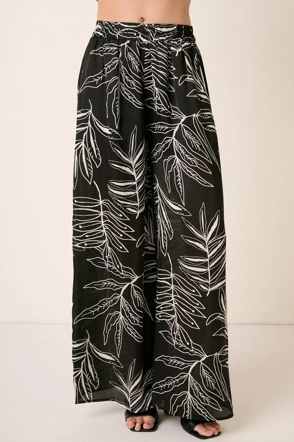 Mittoshop Printed Wide Leg Pants - SwagglyLife Home & Fashion