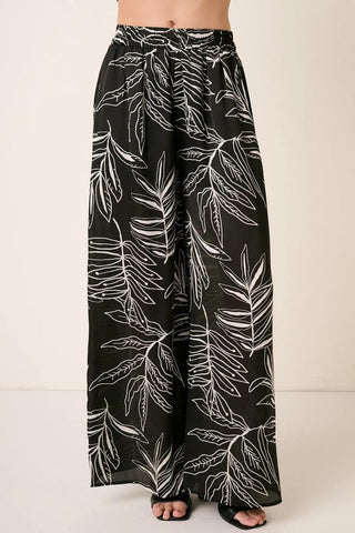 Mittoshop Printed Wide Leg Pants - SwagglyLife Home & Fashion