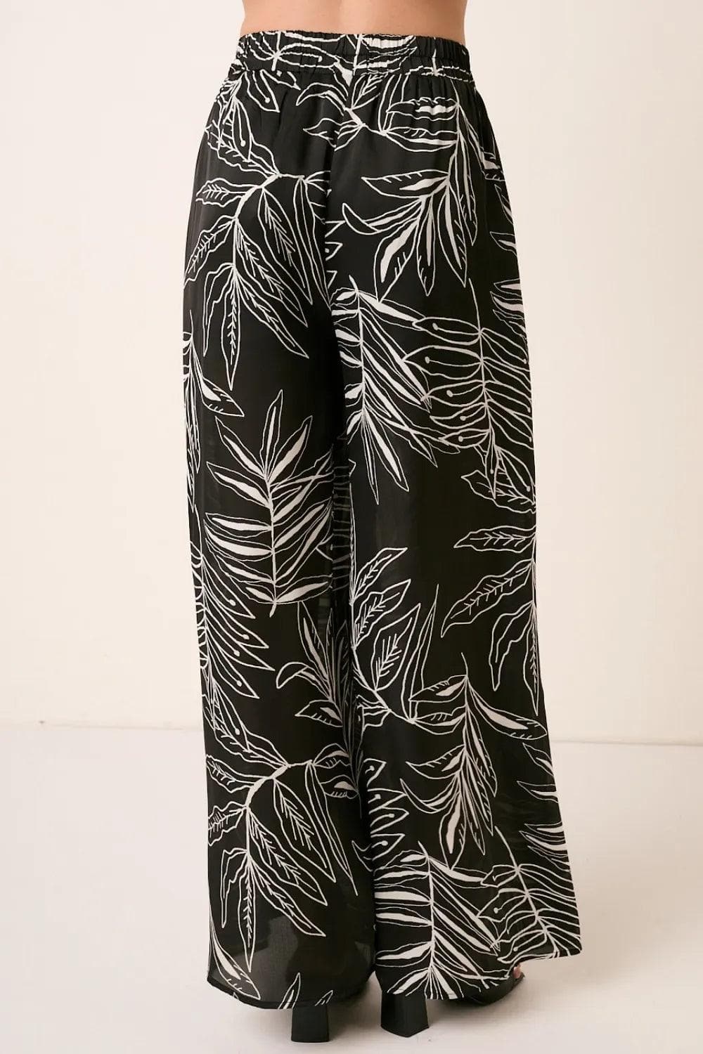 Mittoshop Printed Wide Leg Pants - SwagglyLife Home & Fashion