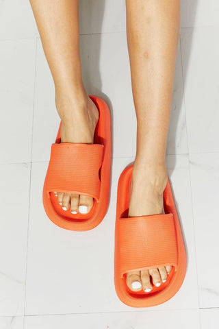 MMShoes Arms Around Me Open Toe Slide in Orange - SwagglyLife Home & Fashion