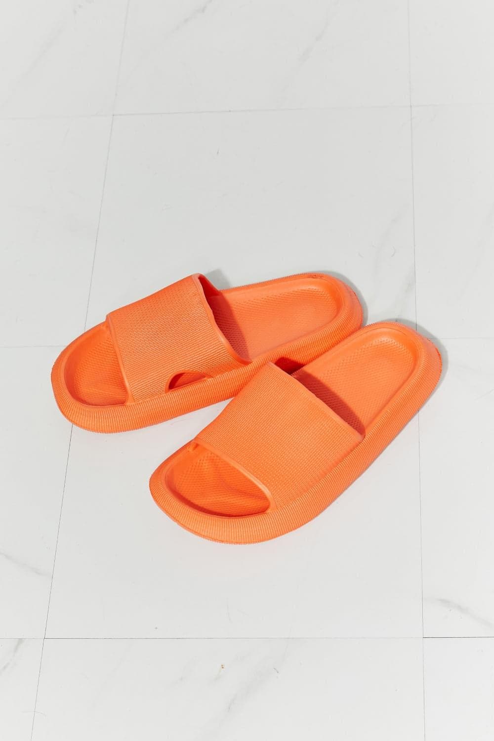 MMShoes Arms Around Me Open Toe Slide in Orange - SwagglyLife Home & Fashion