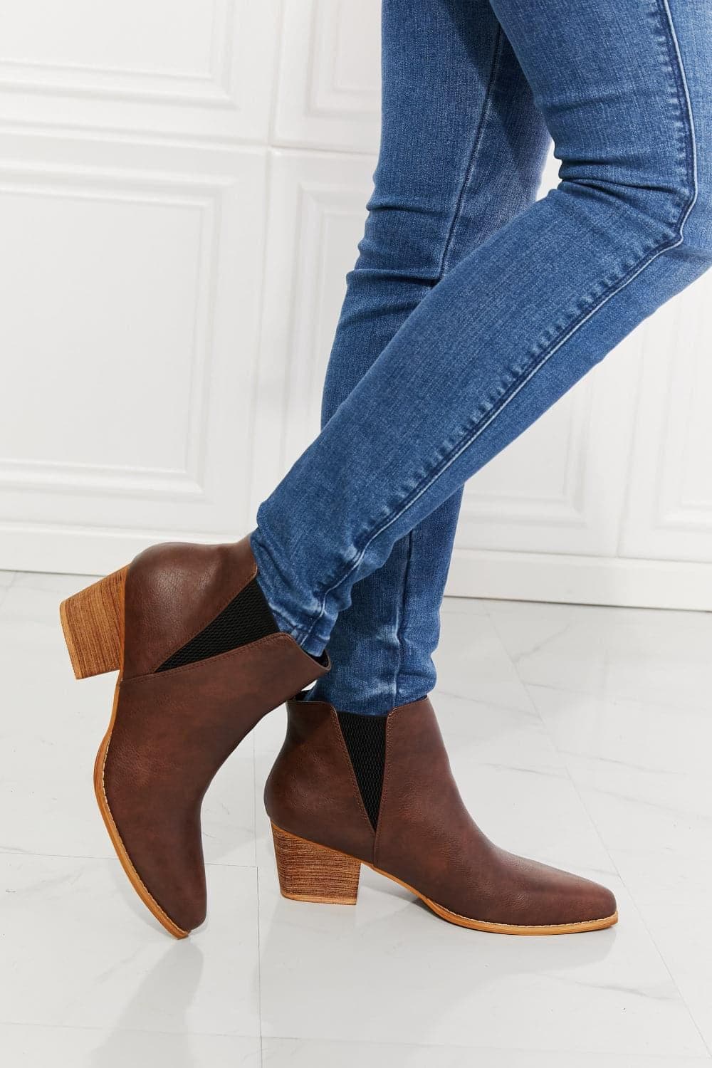 MMShoes Back At It Point Toe Bootie in Chocolate - SwagglyLife Home & Fashion