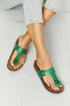 MMShoes Drift Away T-Strap Flip-Flop in Green - SwagglyLife Home & Fashion