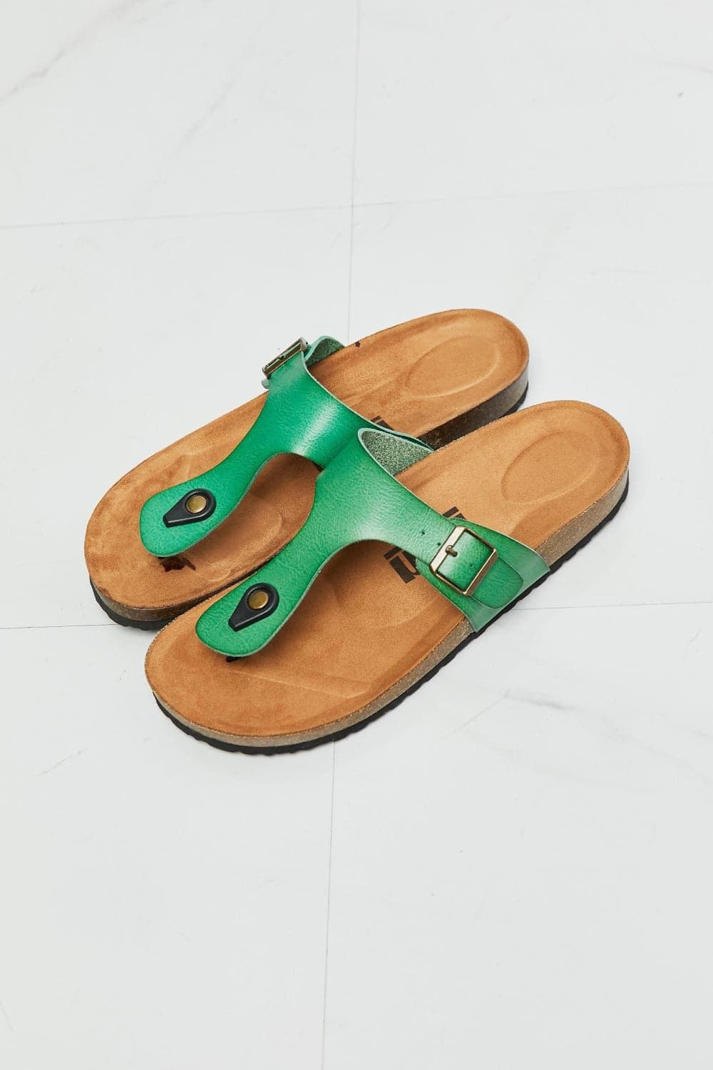 MMShoes Drift Away T-Strap Flip-Flop in Green - SwagglyLife Home & Fashion