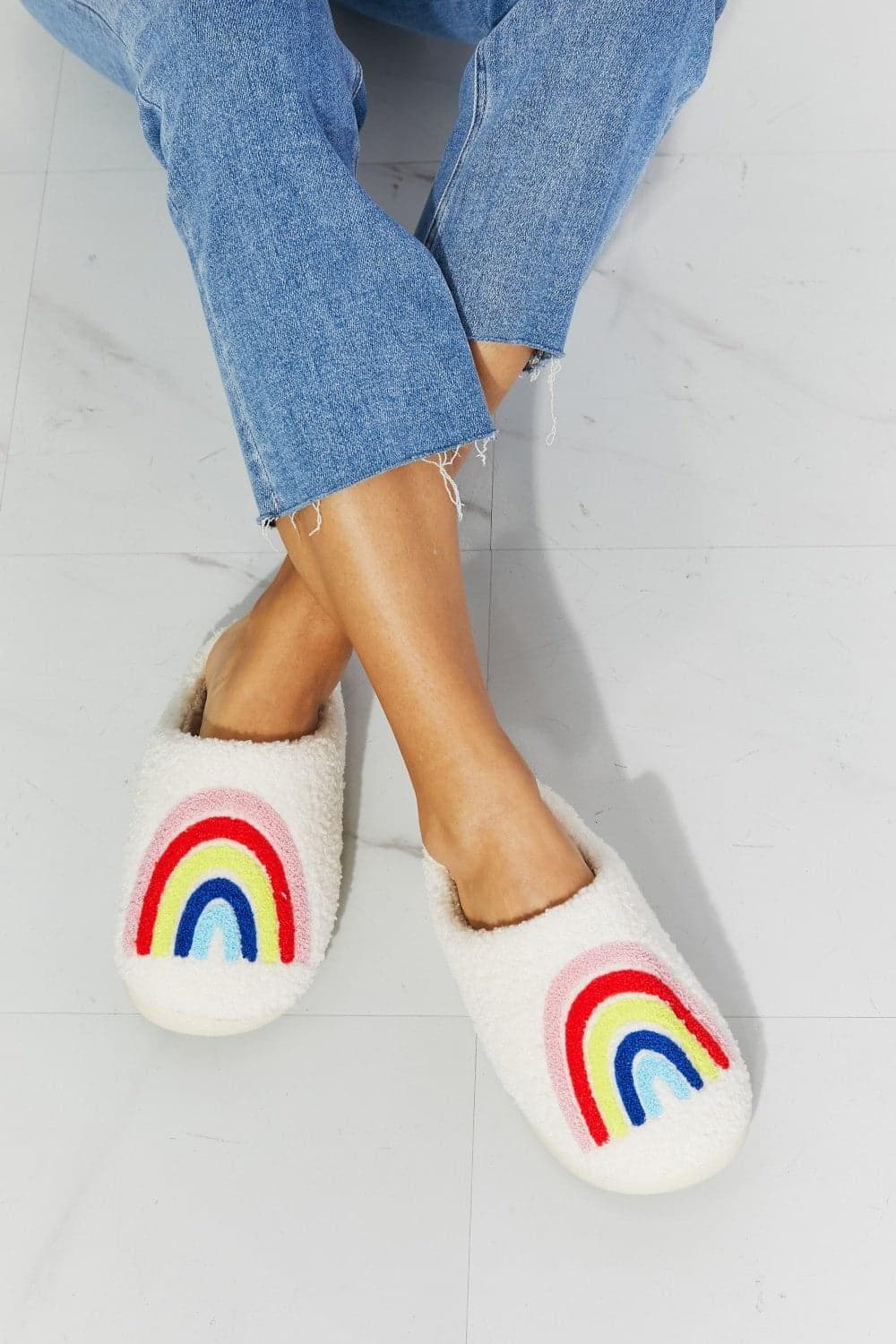 MMShoes Rainbow Plush Slipper - SwagglyLife Home & Fashion