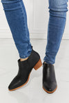 MMShoes Trust Yourself Embroidered Crossover Cowboy Bootie in Black - SwagglyLife Home & Fashion