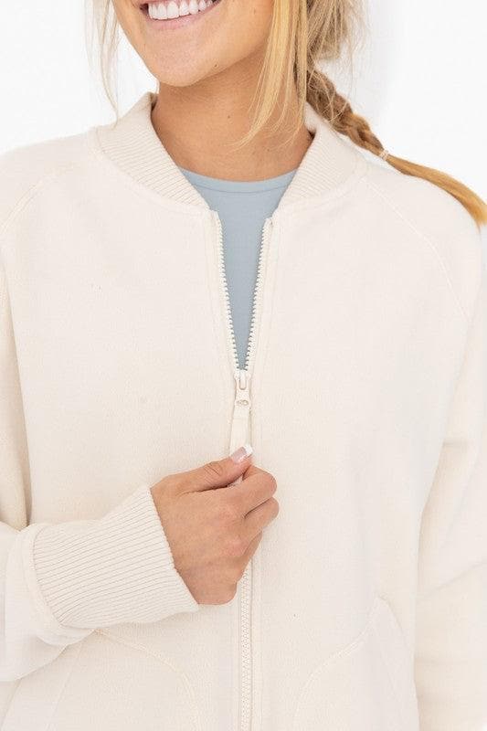 MONO B Microfleece Bomber Jacket - SwagglyLife Home & Fashion