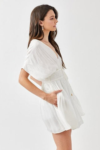 Smocked Waist With Tassel Strap Dress - SwagglyLife Home & Fashion