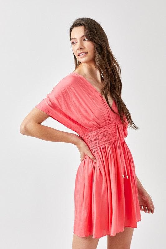 Smocked Waist With Tassel Strap Dress - SwagglyLife Home & Fashion