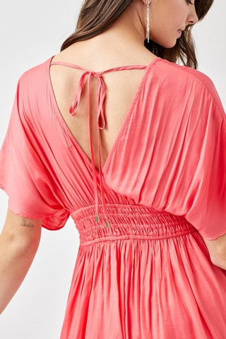 Smocked Waist With Tassel Strap Dress - SwagglyLife Home & Fashion