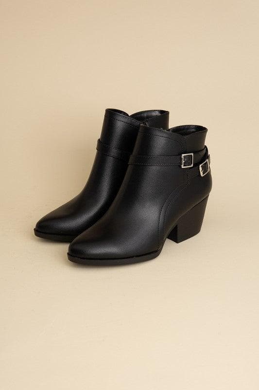 Nadine Ankle Buckle Boots, 2 Colors - SwagglyLife Home & Fashion