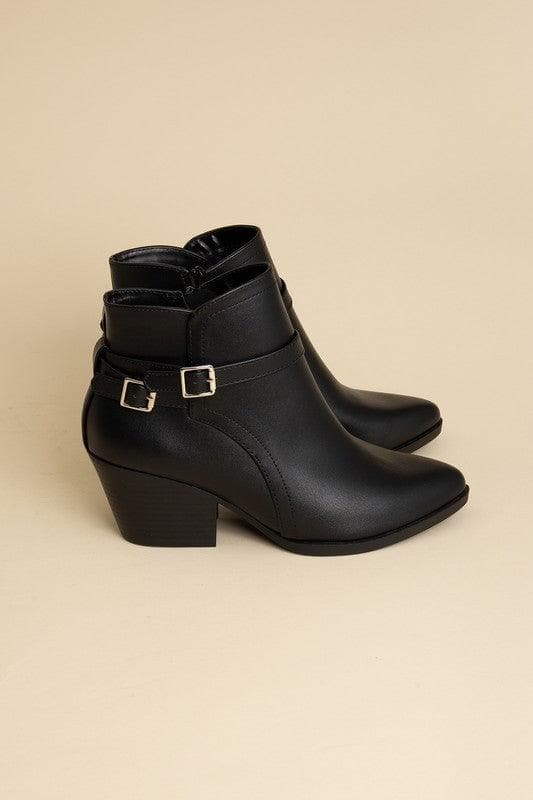 Nadine Ankle Buckle Boots, 2 Colors - SwagglyLife Home & Fashion