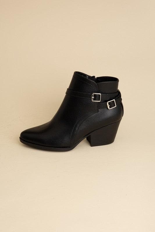 Nadine Ankle Buckle Boots, 2 Colors - SwagglyLife Home & Fashion