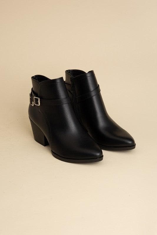 Nadine Ankle Buckle Boots, 2 Colors - SwagglyLife Home & Fashion