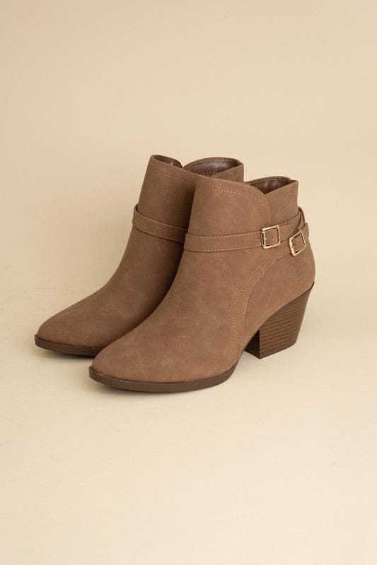 Nadine Ankle Buckle Boots, 2 Colors - SwagglyLife Home & Fashion