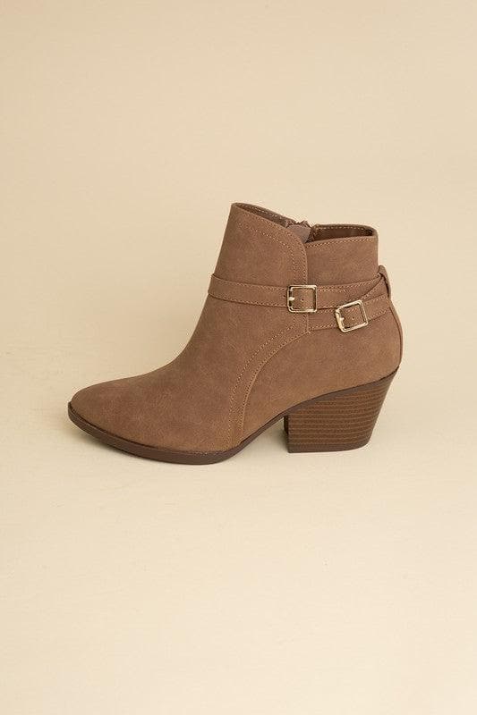 Nadine Ankle Buckle Boots, 2 Colors - SwagglyLife Home & Fashion