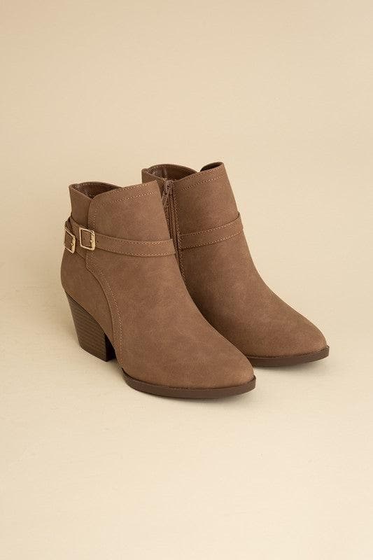 Nadine Ankle Buckle Boots, 2 Colors - SwagglyLife Home & Fashion