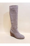 NAVAEH Suede Tall Boots, Taupe - SwagglyLife Home & Fashion