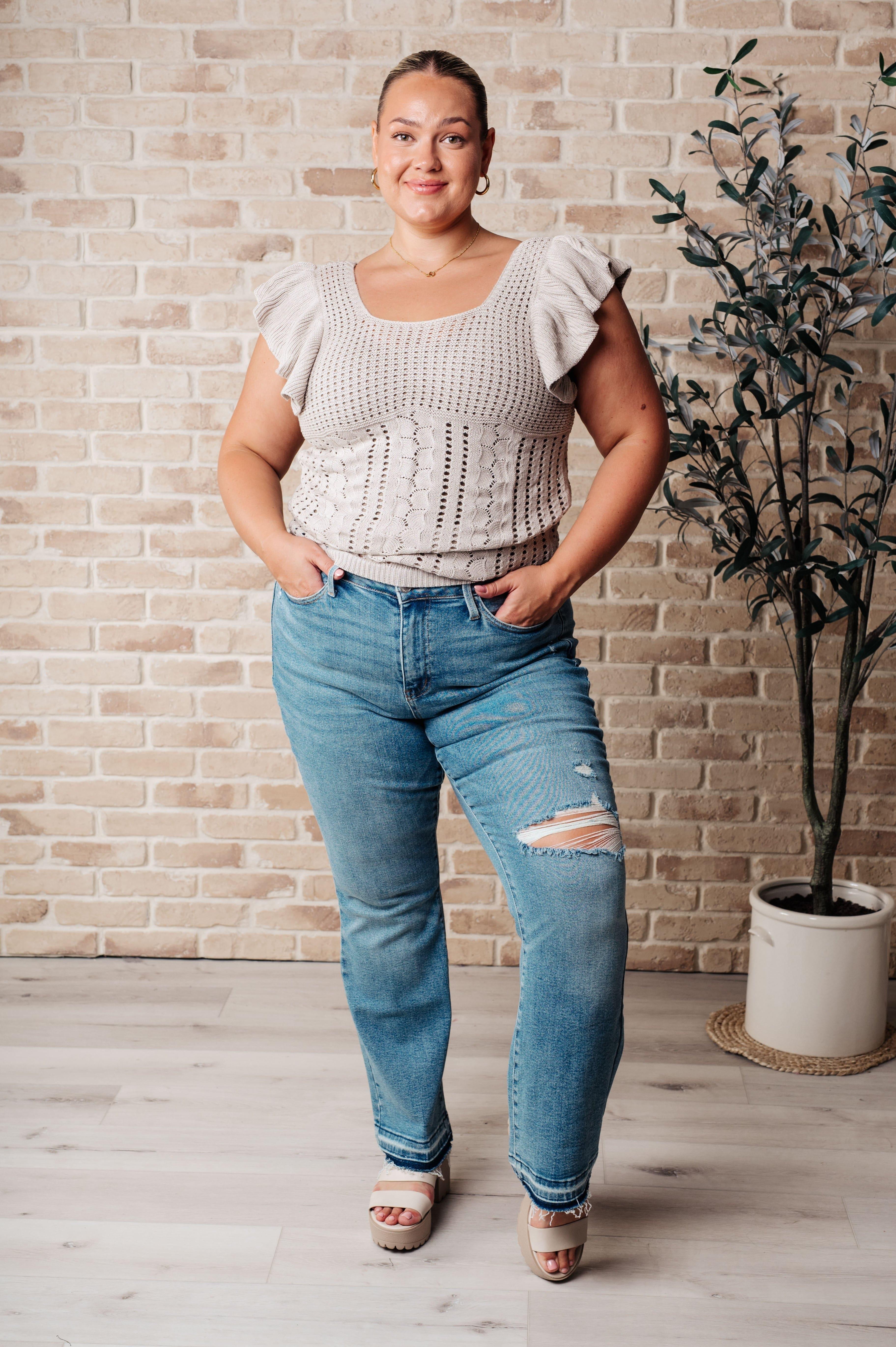 No One Knows Pointelle Knit Top - SwagglyLife Home & Fashion