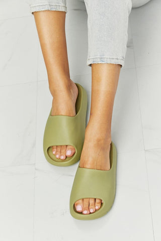 NOOK JOI In My Comfort Zone Slides in Green - SwagglyLife Home & Fashion